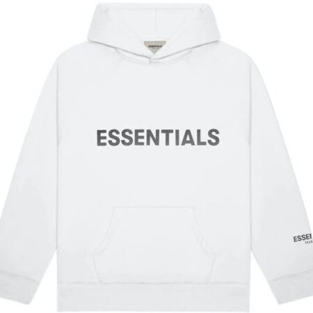 Fear of God Essentials Pull-Over Hoodie Applique Logo – White