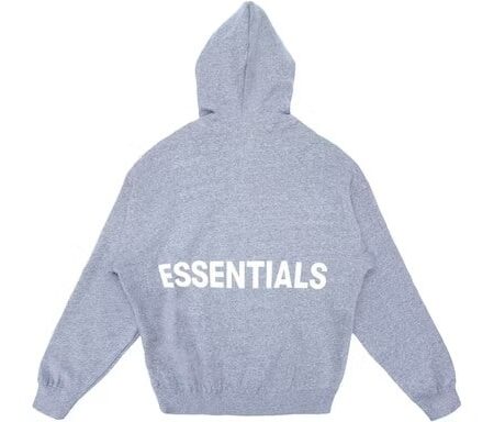 Fear of God Essentials Graphic Pullover Hoodie – Grey